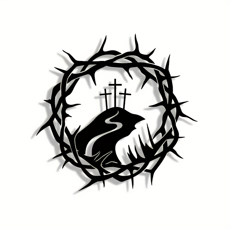 Wall Art - CIFBUY Iron Wall Art Vine Circle