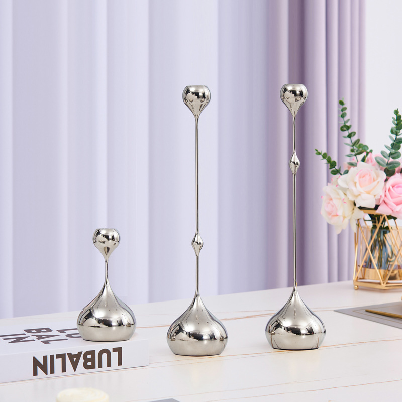 Candle Holder Decor - European Light Luxury Metal Water Drop