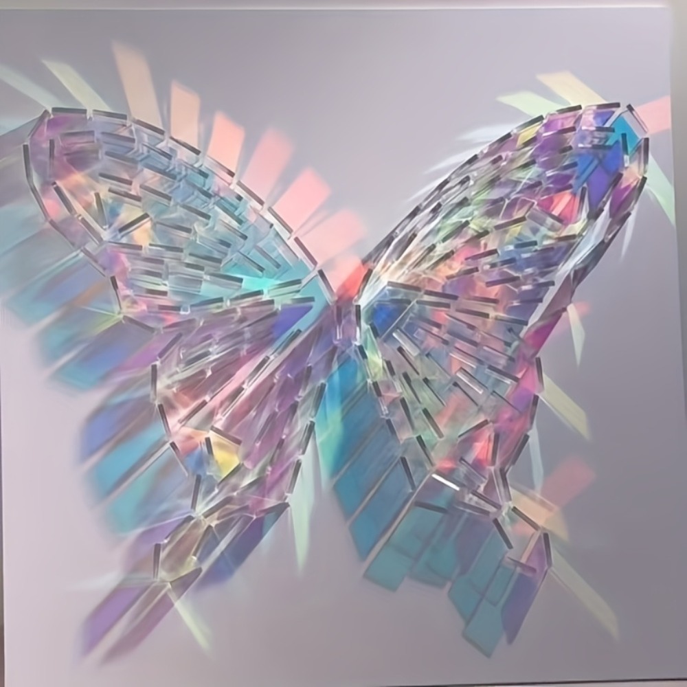 Decorative Mirror - Iridescent Acrylic Mirror Tiles 30x30mm Rainbow