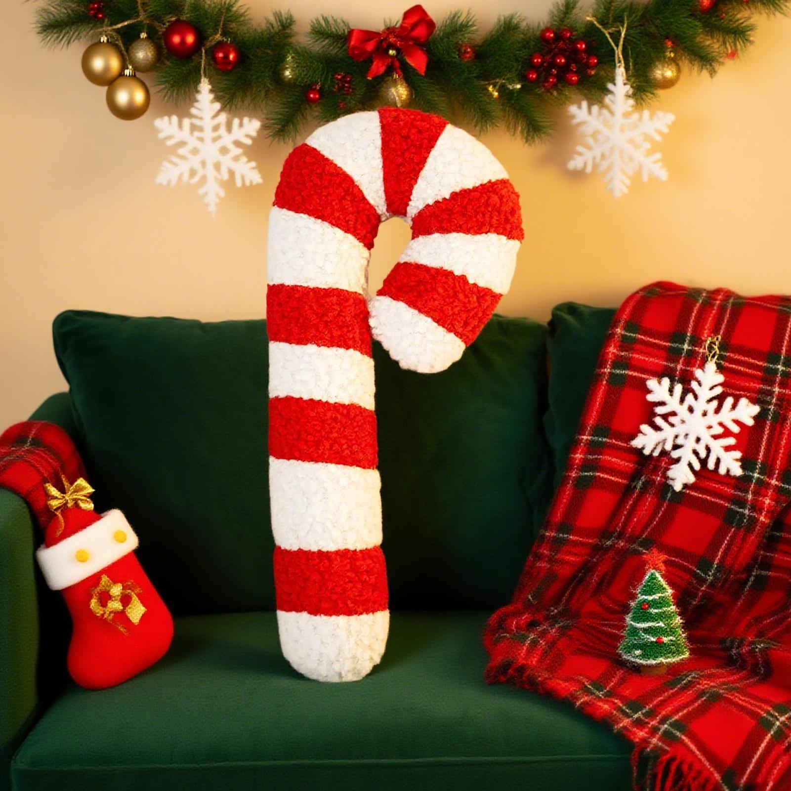 Throw Pillow - Christmas Candy Cane Pillow Decorative Sofa