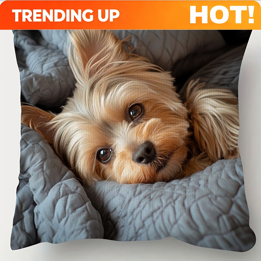 Throw Pillow - Customize 1pc Yorkshire Terrier Print Throw