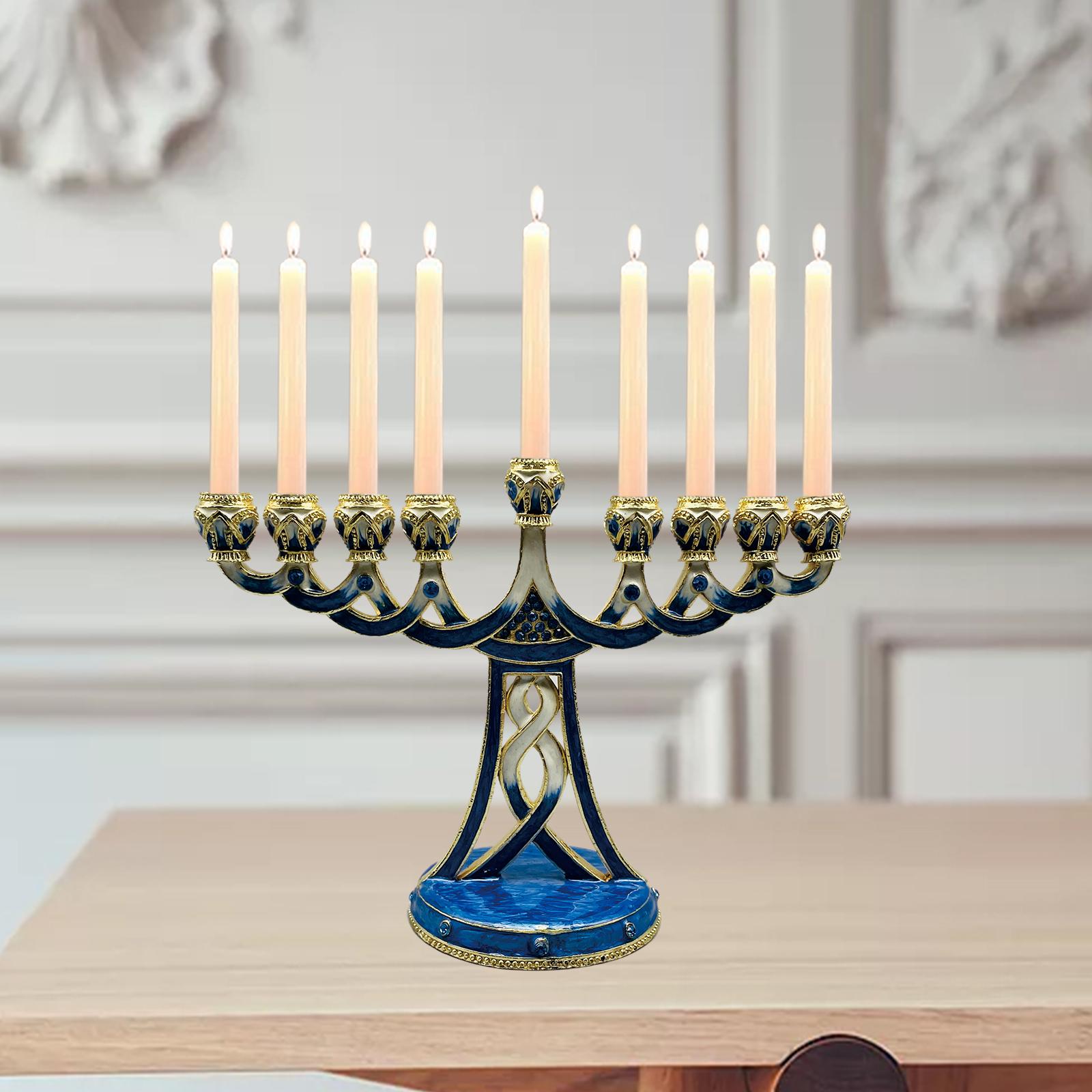 Enameled Menorah Candle Holder - Candle Holder Decor ulasan dan harga