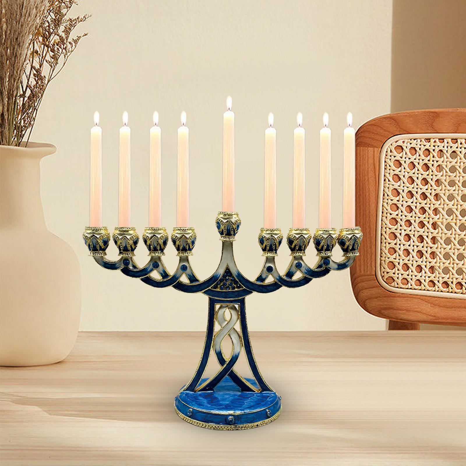 Enameled Menorah Candle Holder - Candle Holder Decor ulasan dan harga