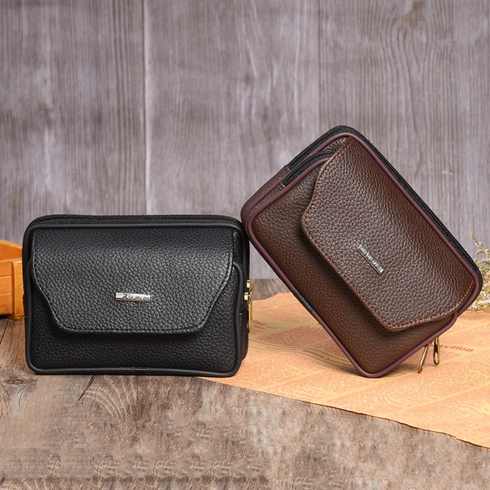 Casual PU Leather Men Waist Ba - Throw Pillow ulasan dan harga