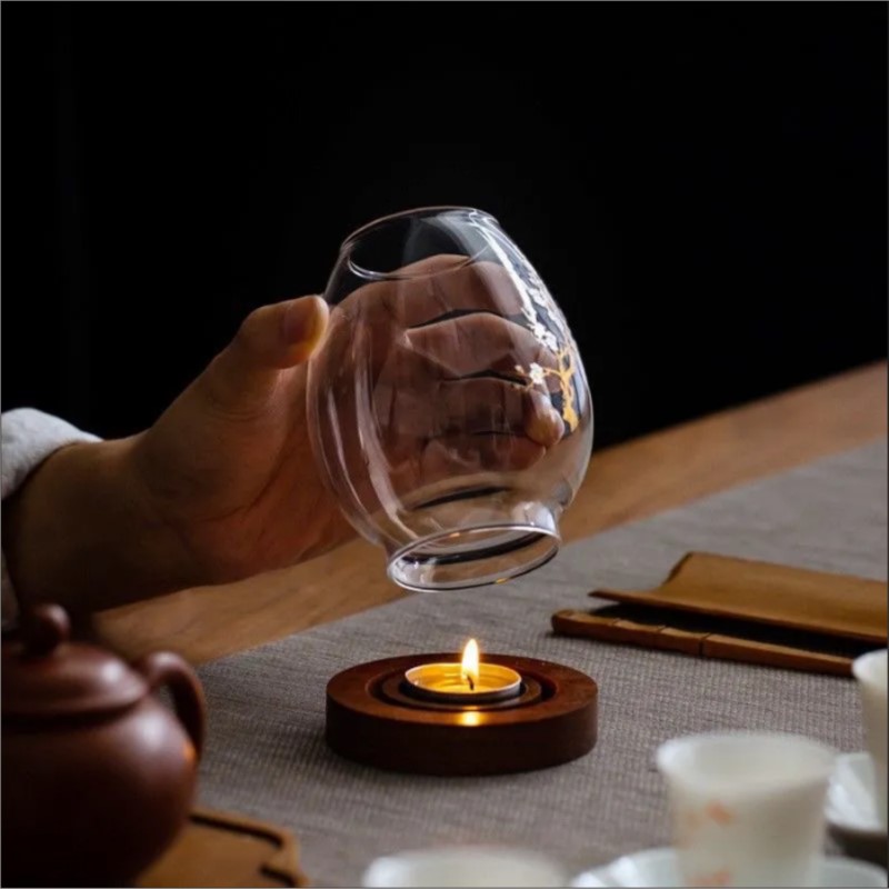 Chinese Style Transparent Glas - Candle Holder Decor ulasan dan harga