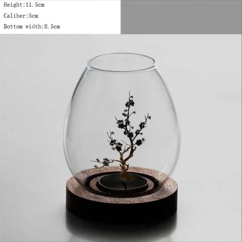 Chinese Style Transparent Glas - Candle Holder Decor ulasan dan harga