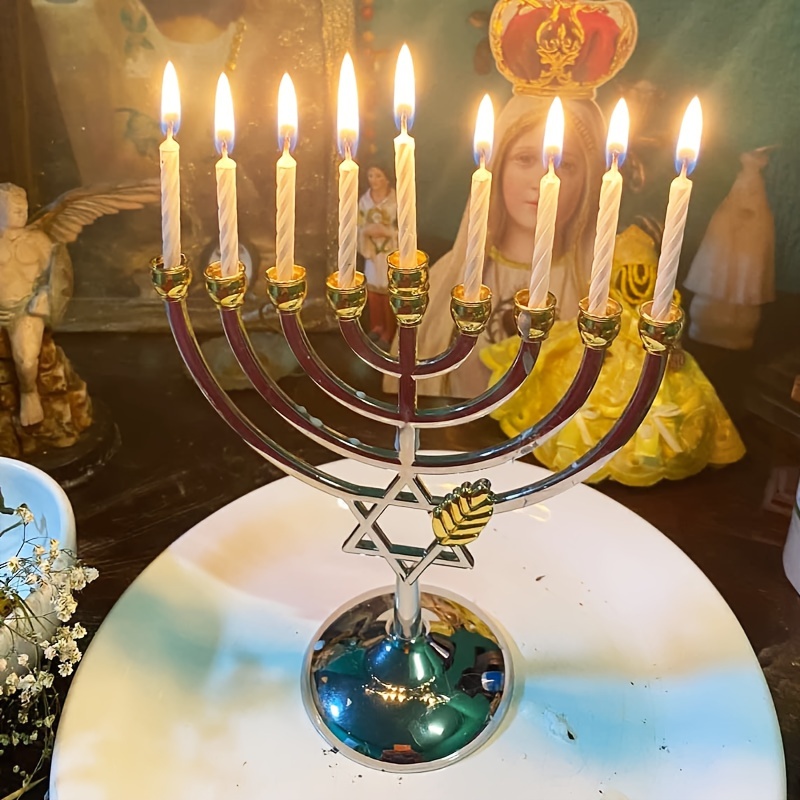 Hanukkah Menorah 9 Branch Cand - Candle Holder Decor ulasan dan harga