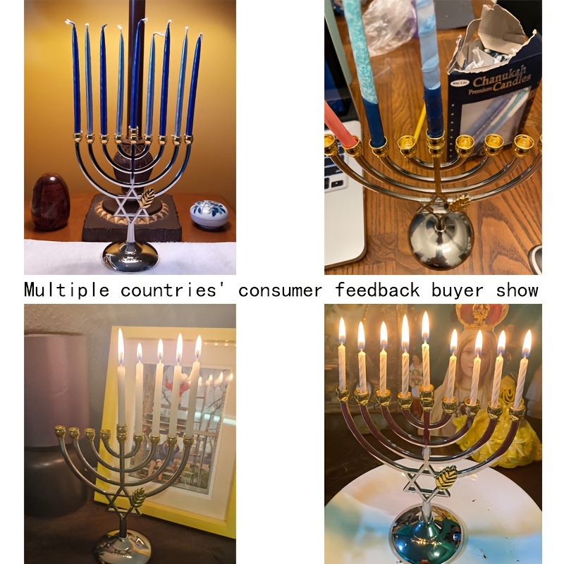 Hanukkah Menorah 9 Branch Cand - Candle Holder Decor ulasan dan harga