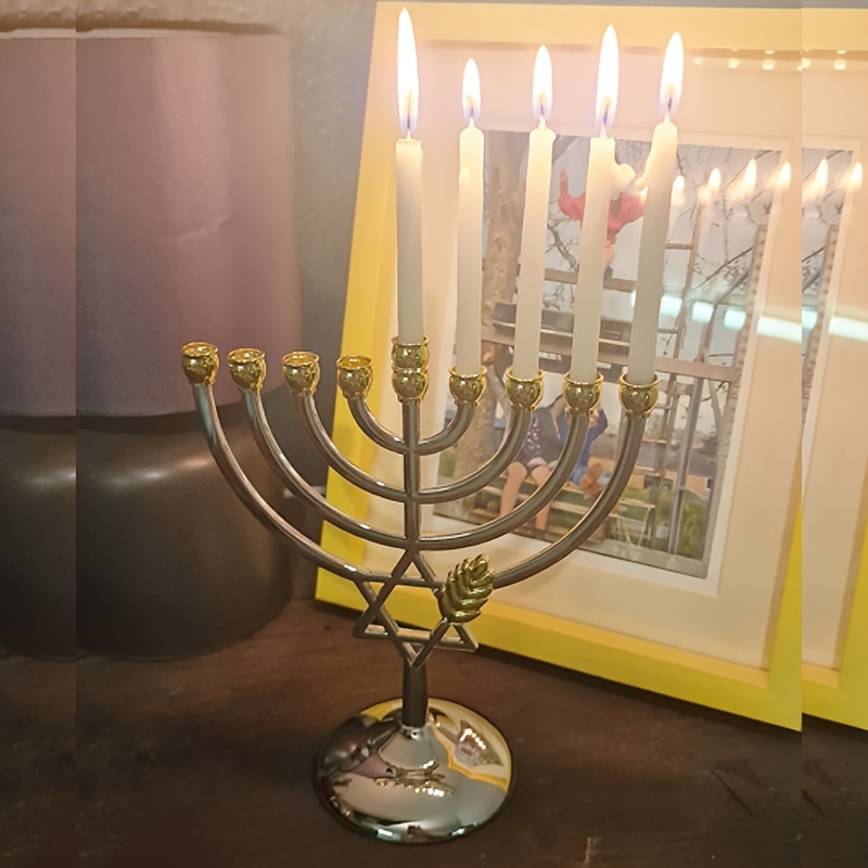 Hanukkah Menorah 9 Branch Cand - Candle Holder Decor ulasan dan harga
