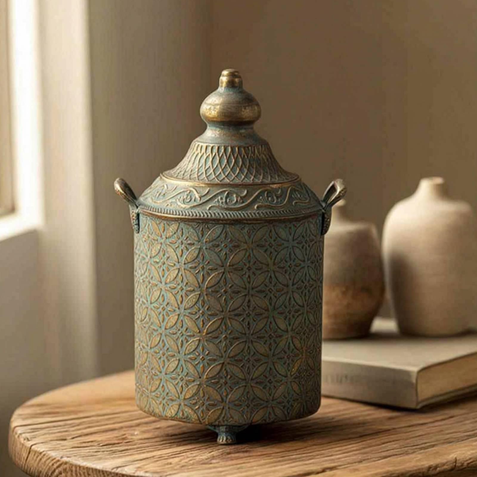 Patina Finished Metal Decorati - Vase Decor ulasan dan harga
