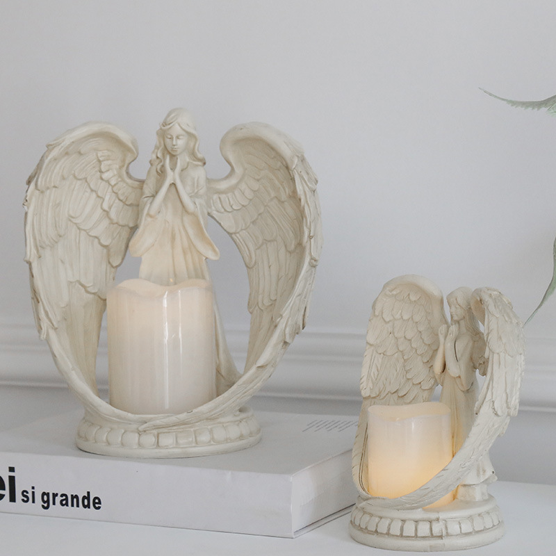 WW resin angel electronic cand - Candle Holder Decor ulasan dan harga