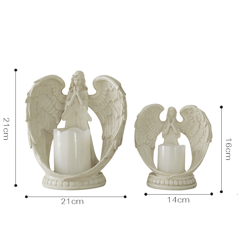 WW resin angel electronic cand - Candle Holder Decor ulasan dan harga