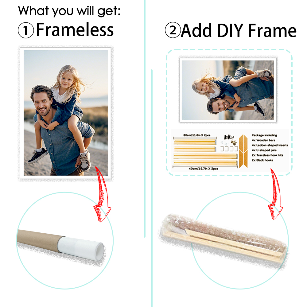 1Pc Customized all size canvas - Picture Frame ulasan dan harga
