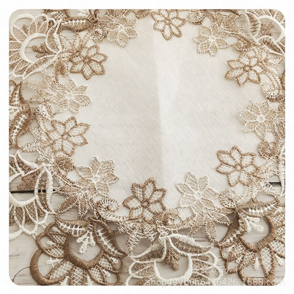 Exquisite Round Lace Placemat  - Table Runner ulasan dan harga