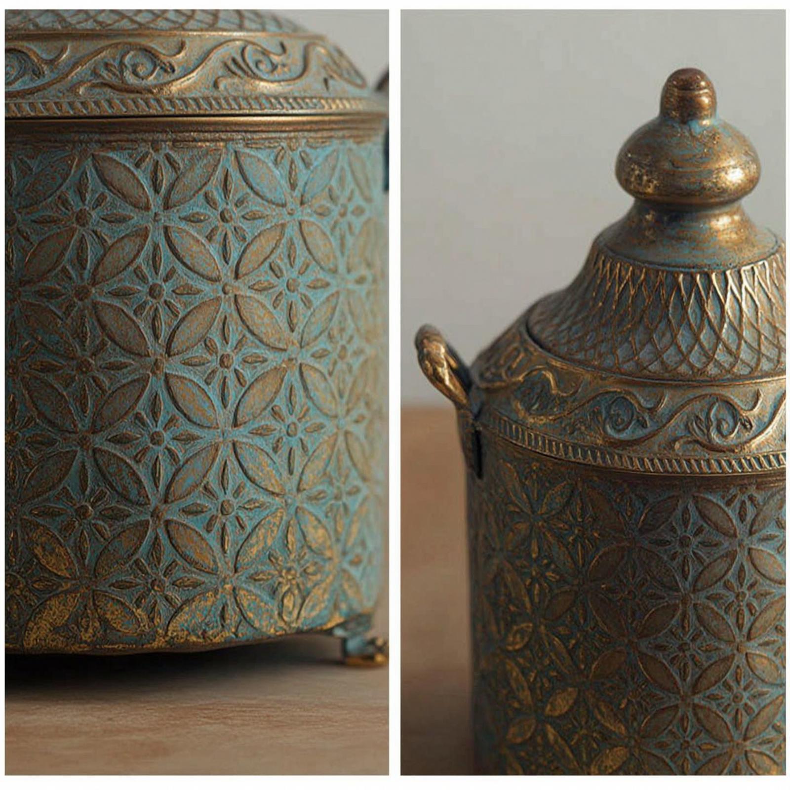 Decorative Iron Vase Aged Gild - Vase Decor ulasan dan harga