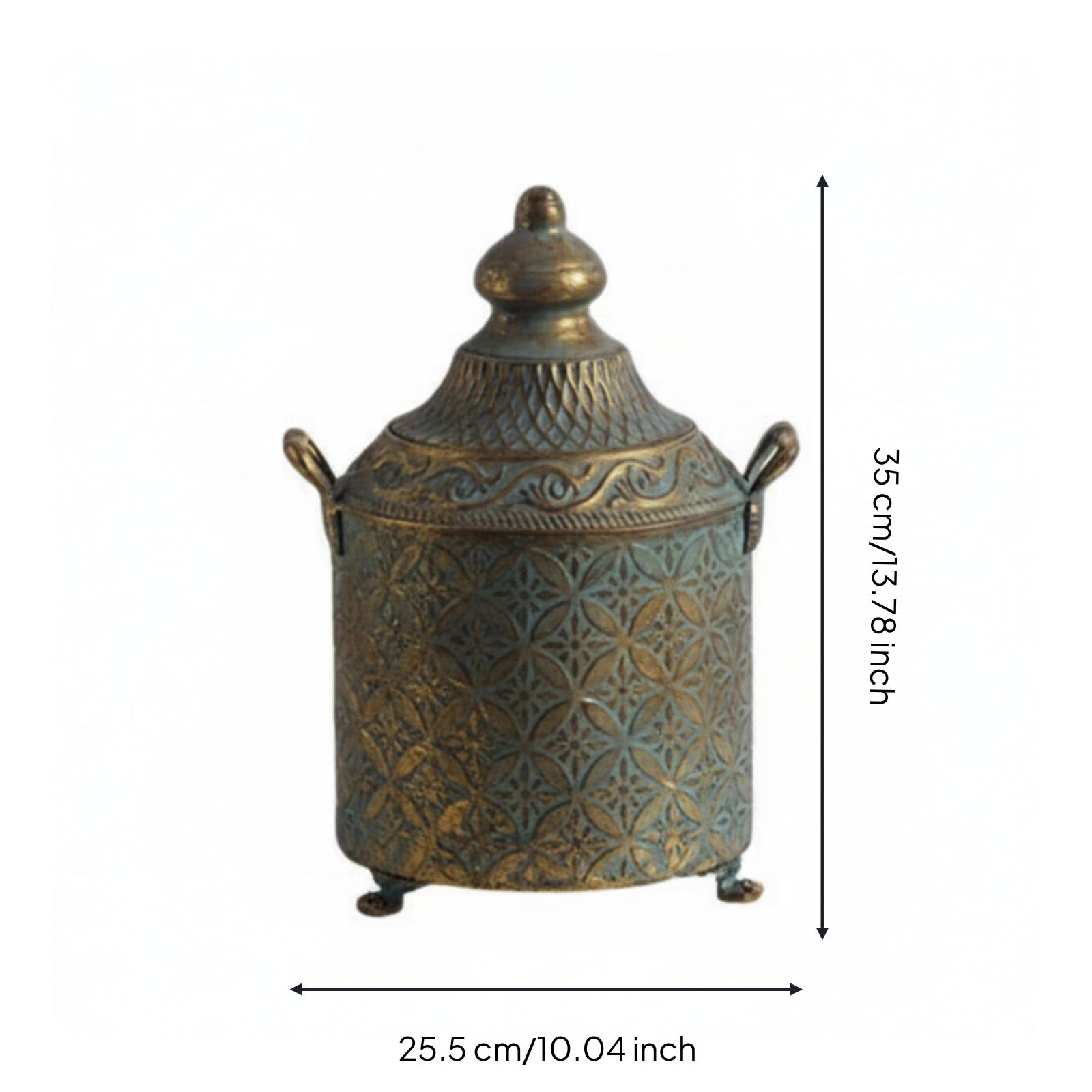 Decorative Iron Vase Aged Gild - Vase Decor ulasan dan harga