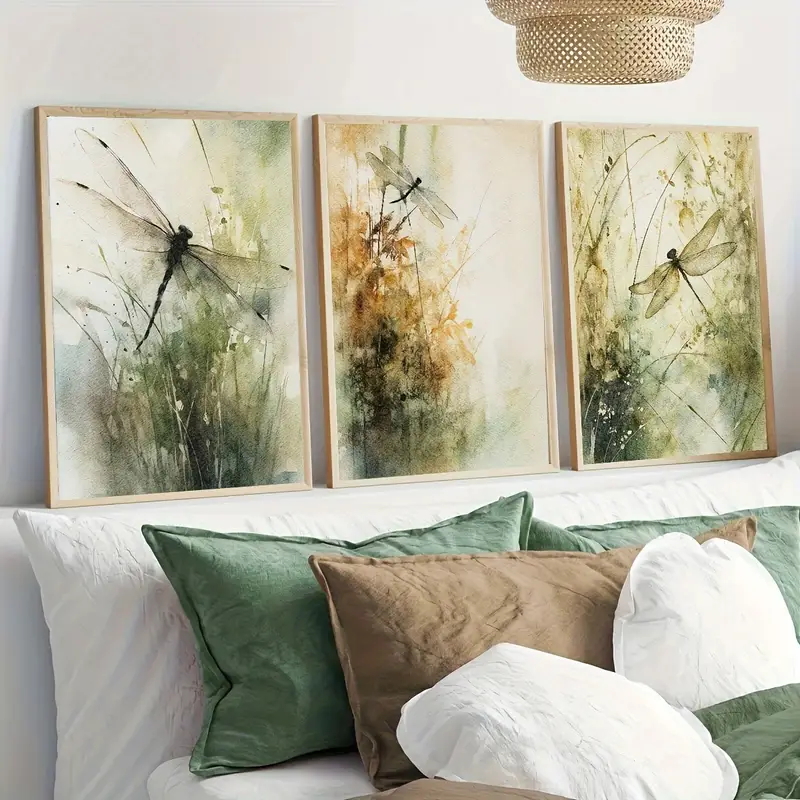 3Pcs/Set Nordic Dragonfly Wate - Abstract Canvas Set ulasan dan harga