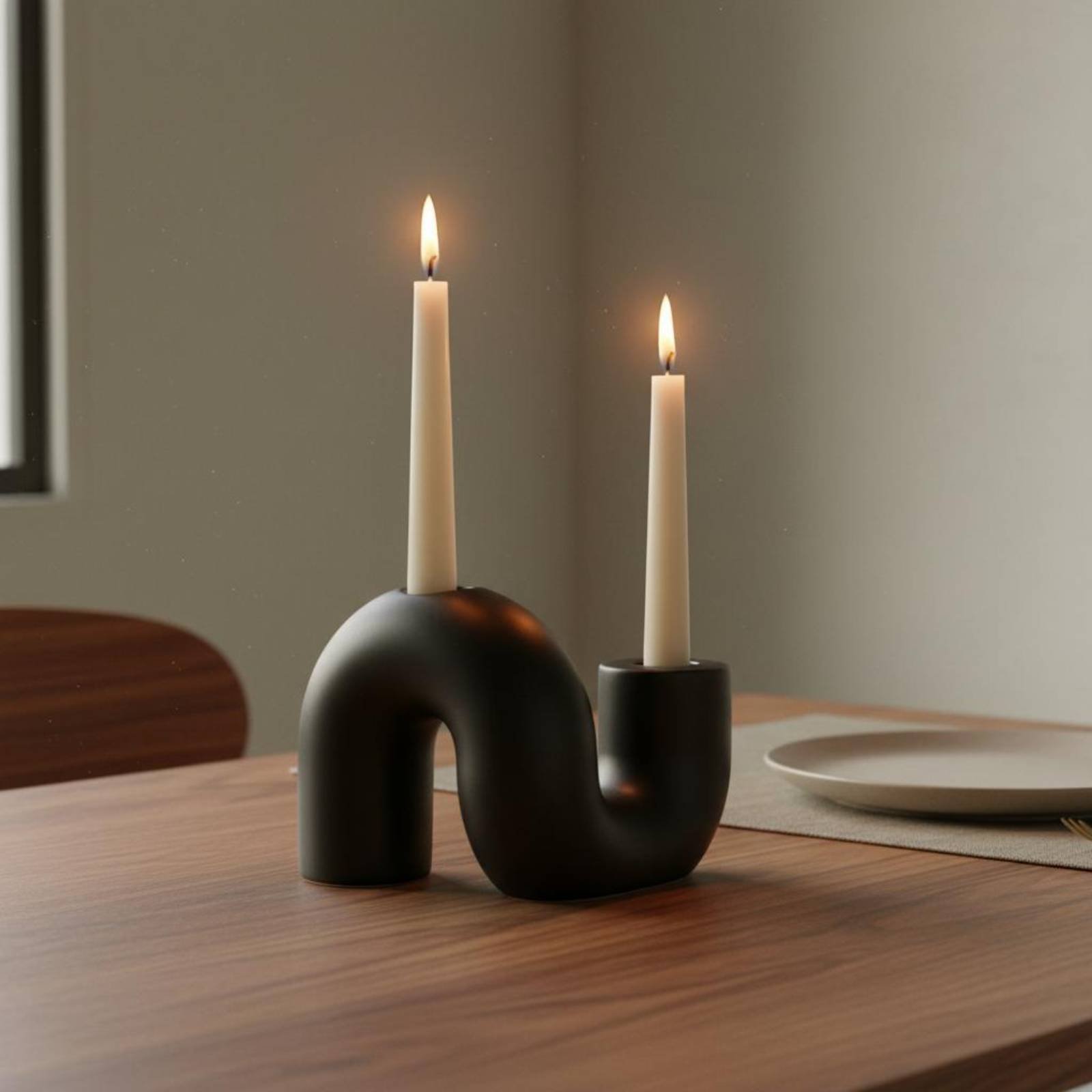 Wavy Ceramic Candle Holder Min - Candle Holder Decor ulasan dan harga
