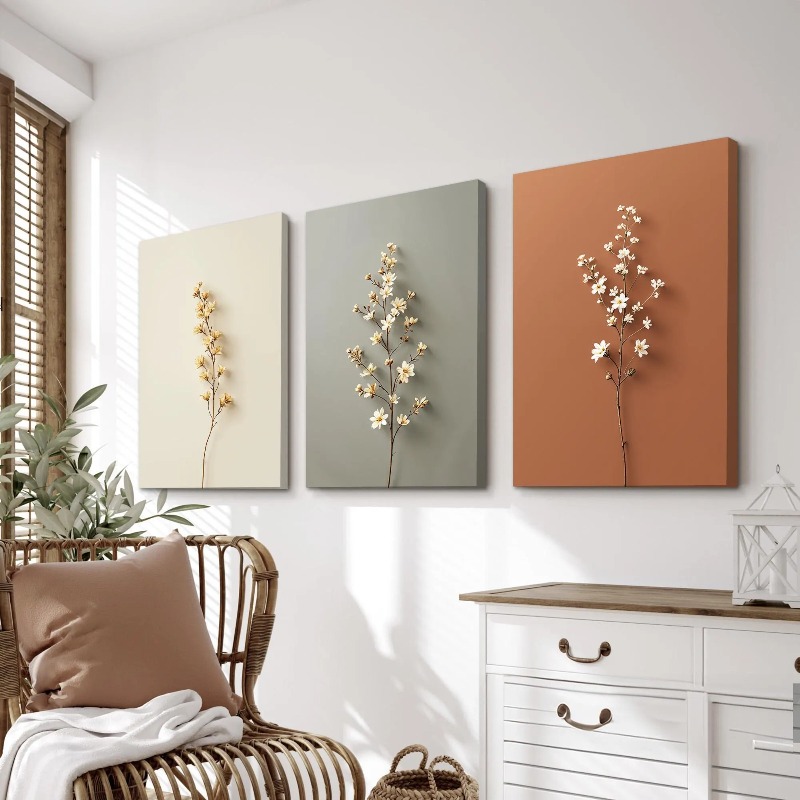 3pcs frameless Canvas Painting - Abstract Canvas Set ulasan dan harga