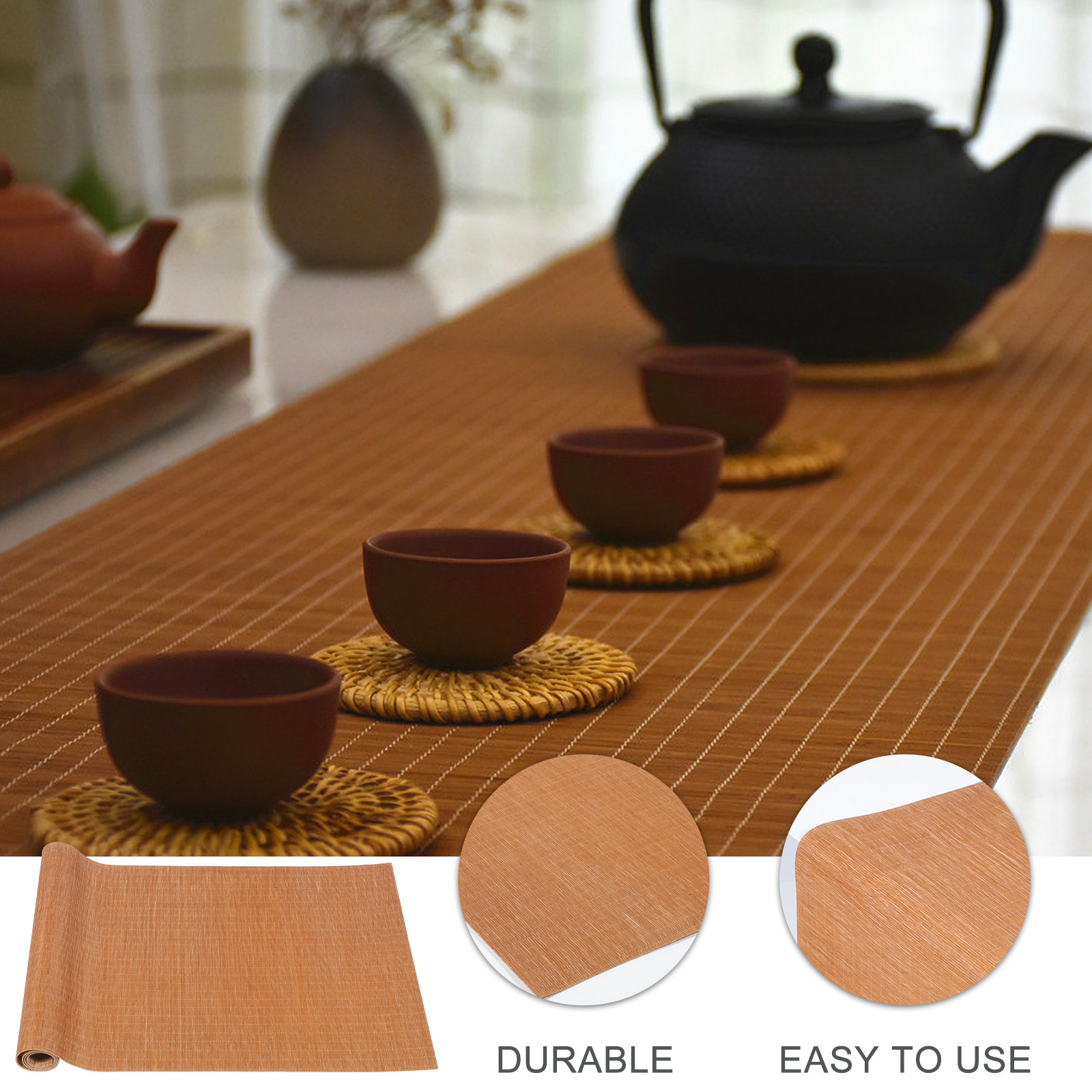 Handmade Bamboo Tea Mat Waterp - Table Runner ulasan dan harga