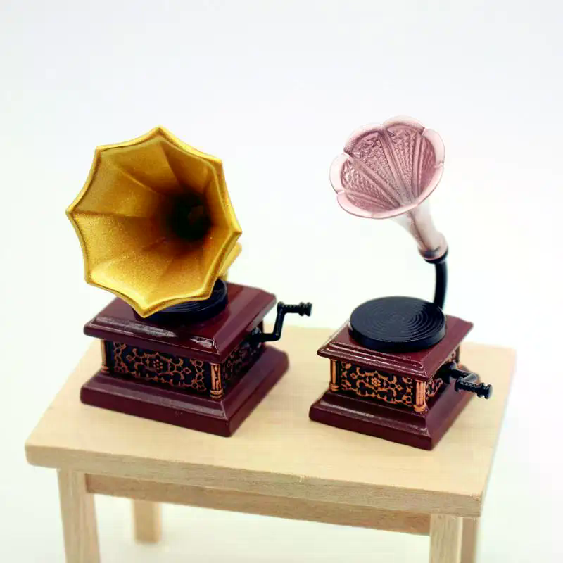 Dollhouse Vintage Phonograph M - Interior Design Living Room ulasan dan harga
