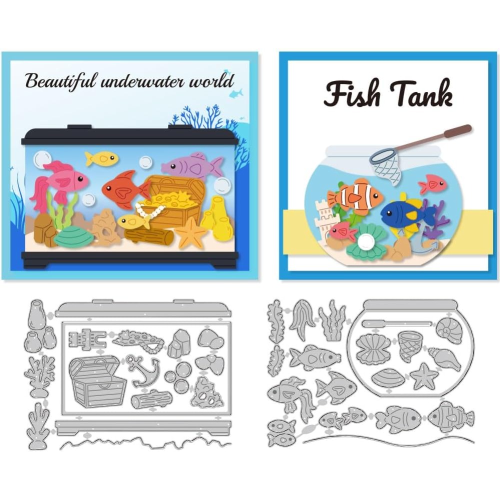Fish Tank Die Cuts Carbon Stee - Picture Frame ulasan dan harga
