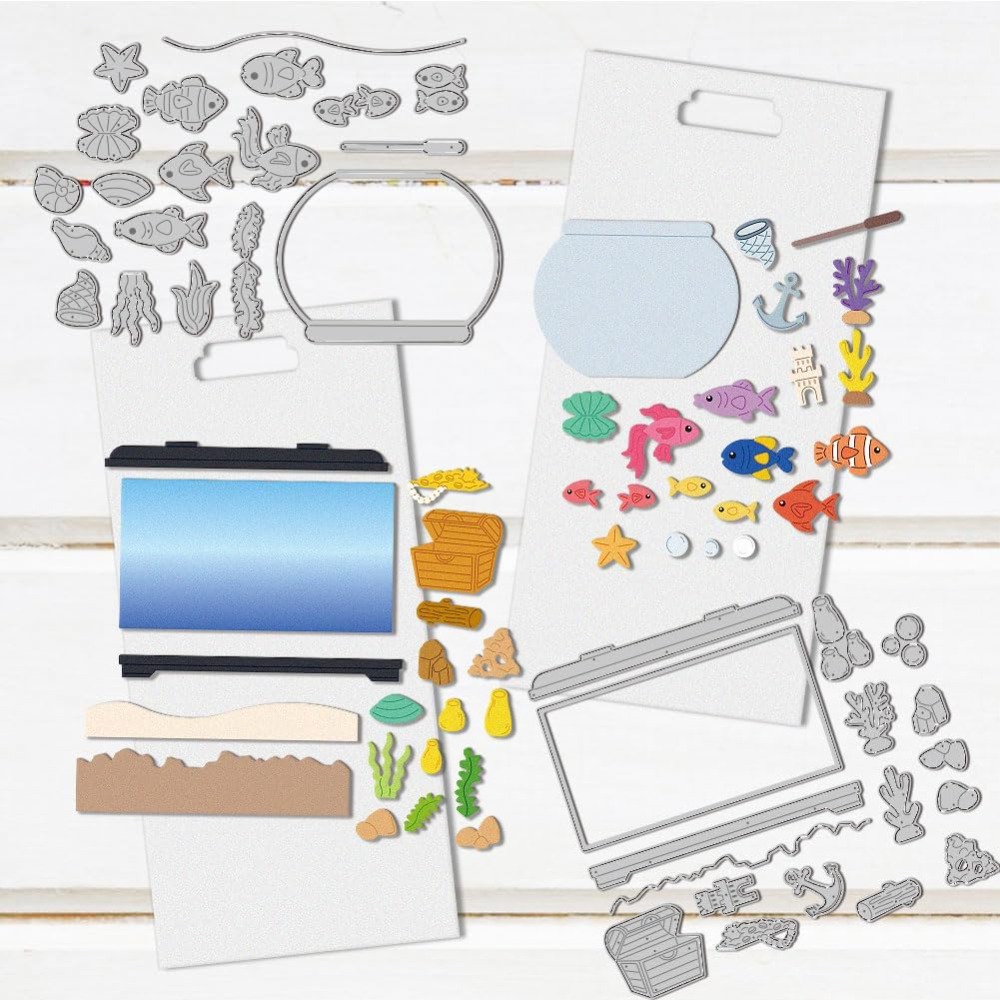 Fish Tank Die Cuts Carbon Stee - Picture Frame ulasan dan harga