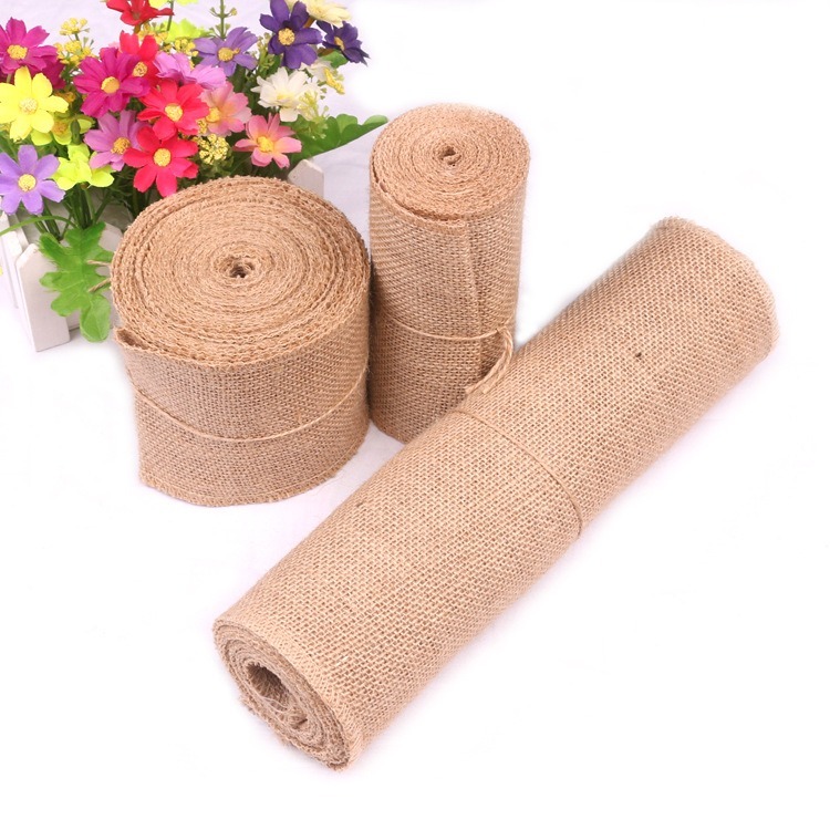 5-30CM Natural Jute Linen Fabr - Table Runner ulasan dan harga
