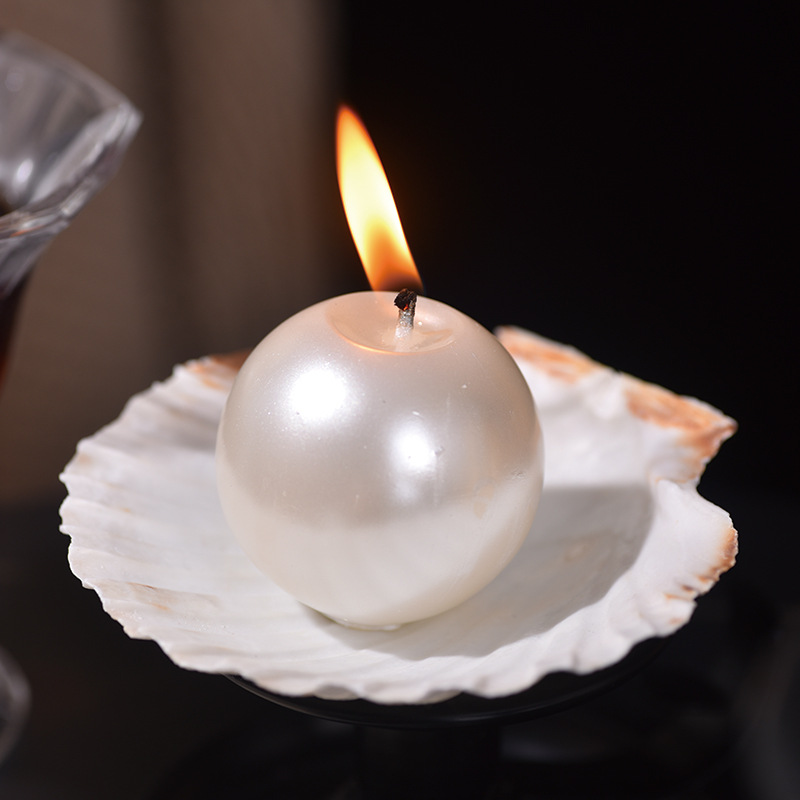 Elegant Pearl Ball Candles wit - Candle Holder Decor ulasan dan harga