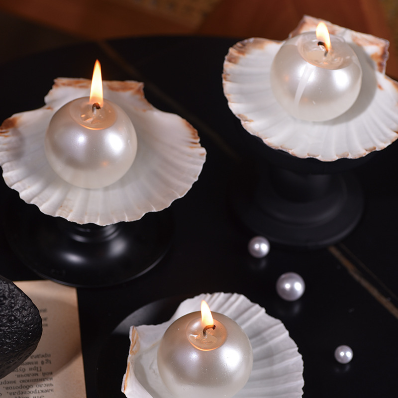 Elegant Pearl Ball Candles wit - Candle Holder Decor ulasan dan harga
