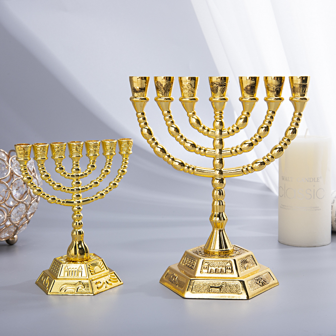 7 Branch Menorah Jewish Home D - Candle Holder Decor ulasan dan harga