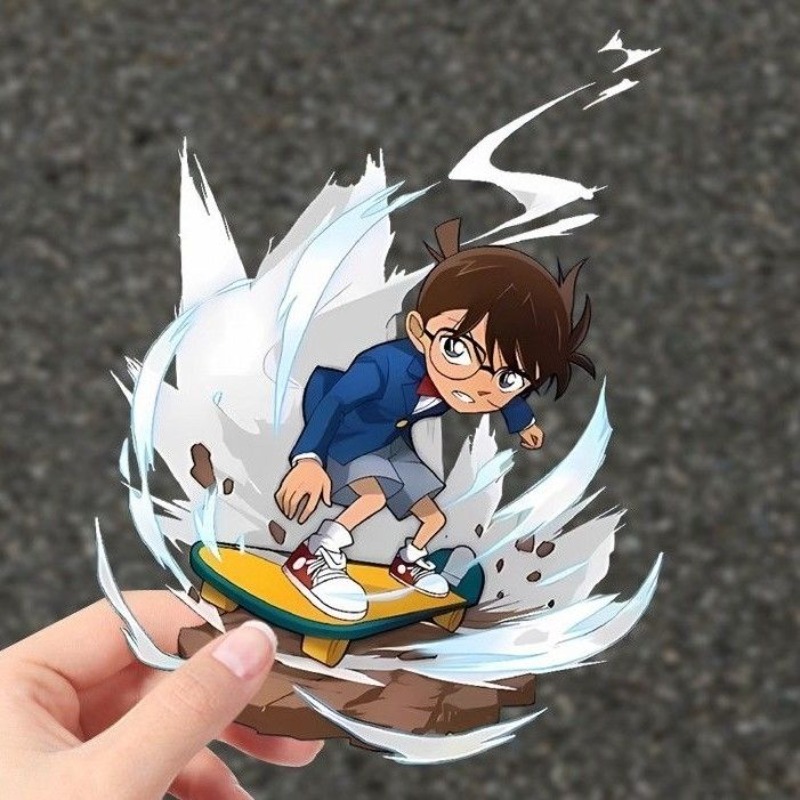 Detective Conan Cartoon Skateb - Wall Sticker ulasan dan harga