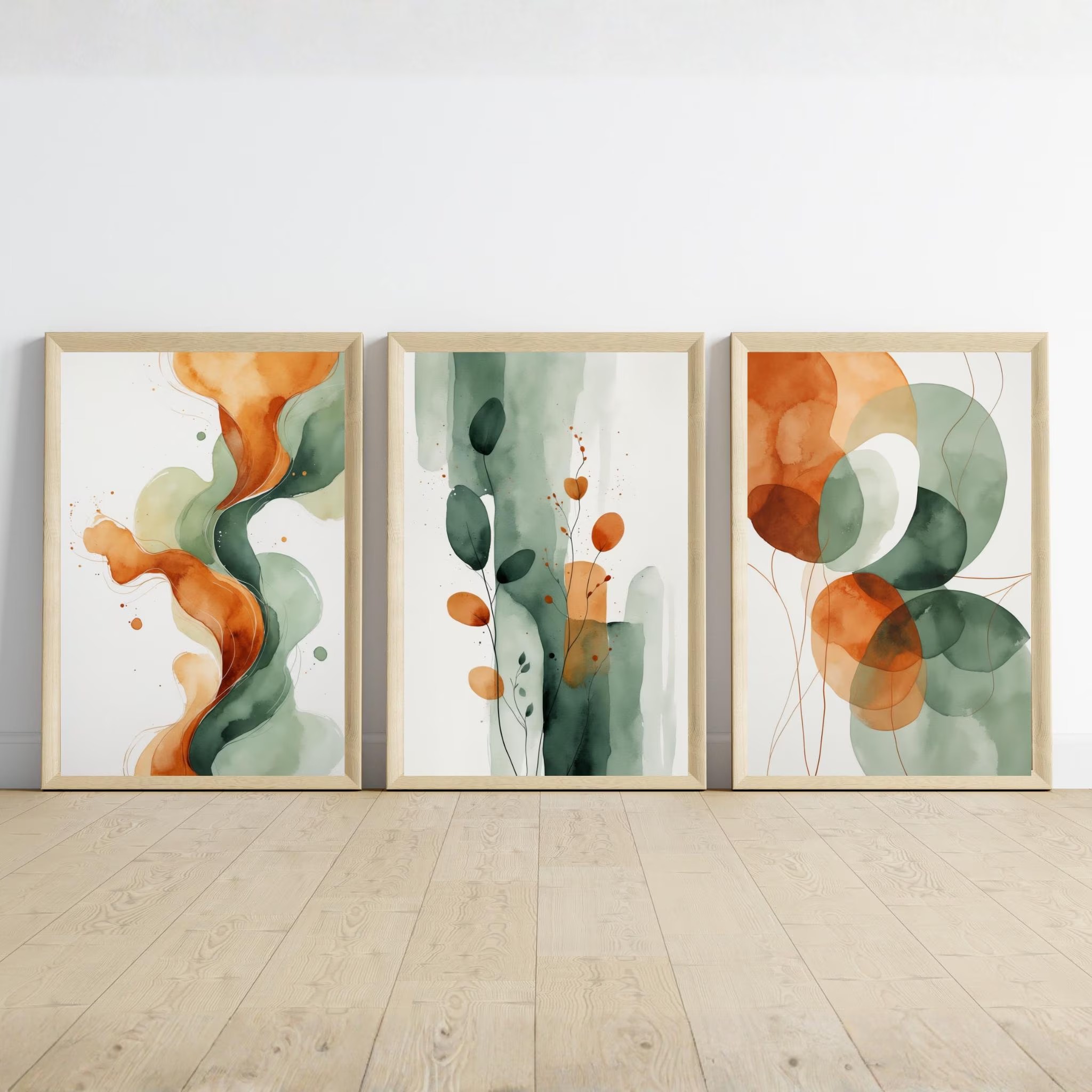 1pc frameless Set of Three Abs - Abstract Canvas Set ulasan dan harga