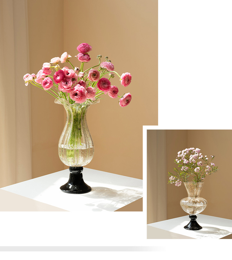 French ancient glass vase orna - Vase Decor ulasan dan harga