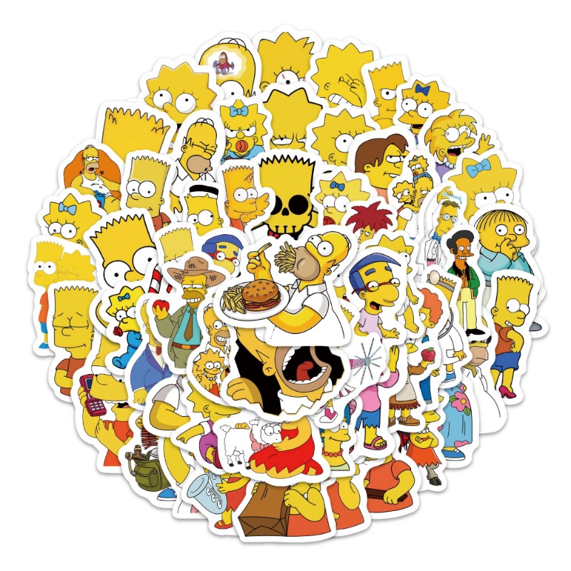 The Simpsons Homer Marge Bart  - Wall Sticker ulasan dan harga