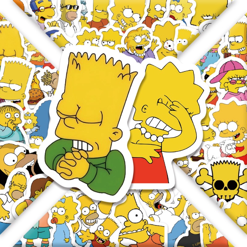 The Simpsons Homer Marge Bart  - Wall Sticker ulasan dan harga