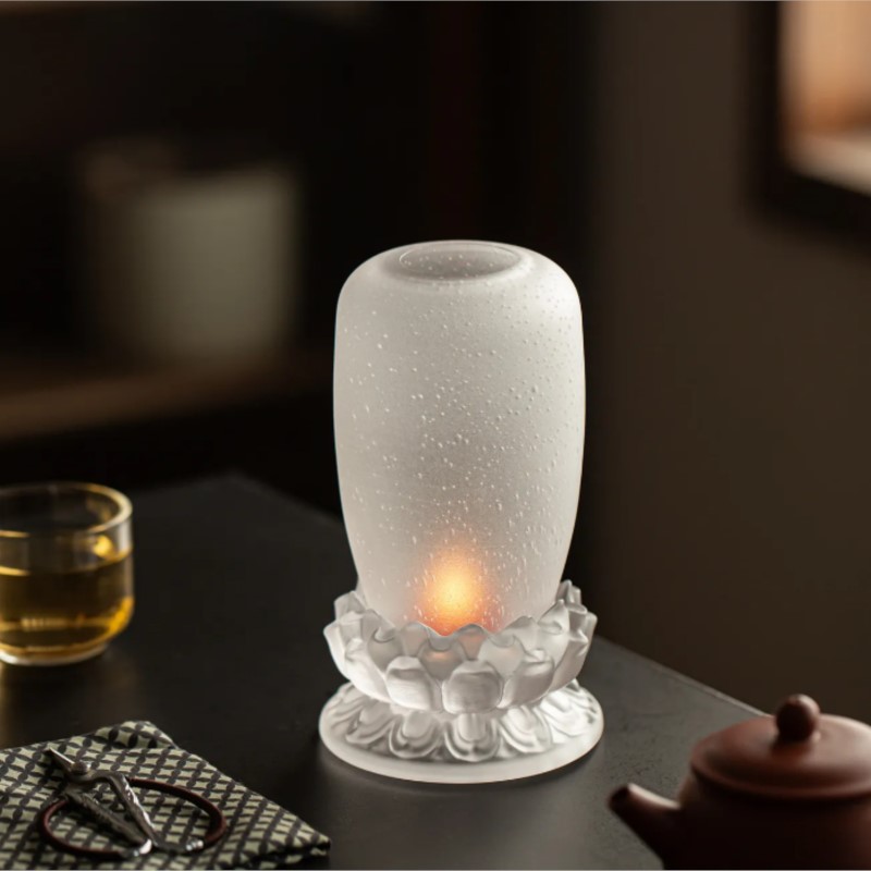 Lotus Glass Candle Holder Shad - Candle Holder Decor ulasan dan harga