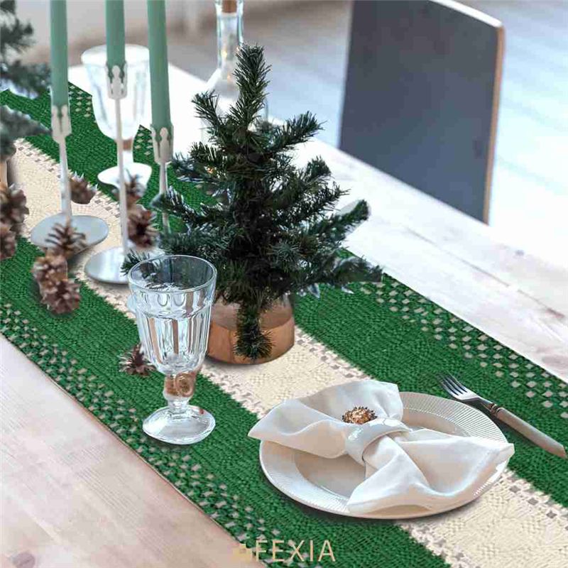 DT15 Boho Farmhouse Table Runn - Table Runner ulasan dan harga