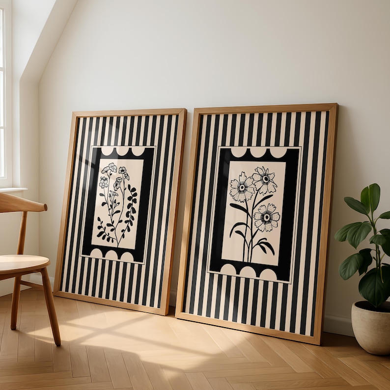 2pcs/set Bohemian Style Plant  - Abstract Canvas Set ulasan dan harga