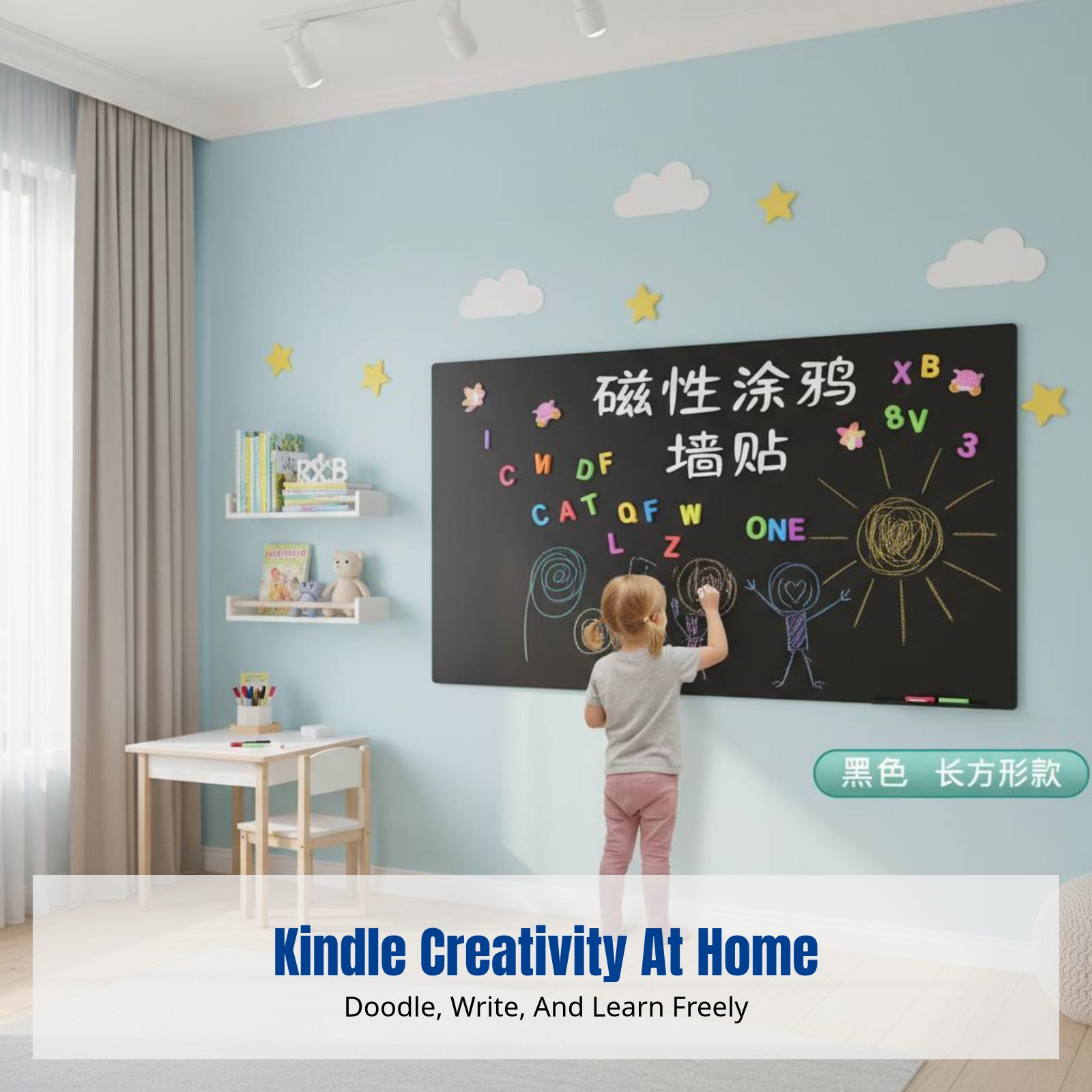 Whiteboard Wall Sticker for Ki - Wall Sticker ulasan dan harga